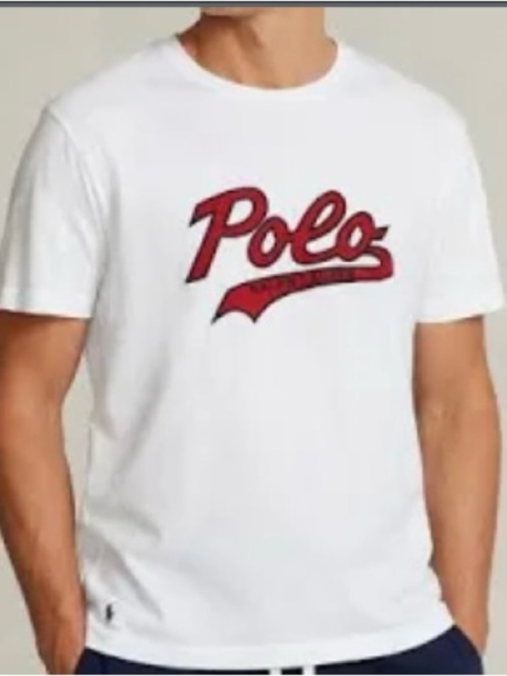 Ralph Lauren Polo Men's White Short Sleeve T-Shirt with Red Logo Size 3XLT
